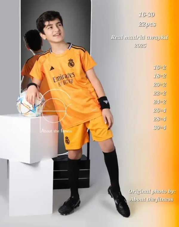 کیت بچگانه رئال مادرید دوم نارنجی 2025 - سون اسپرت