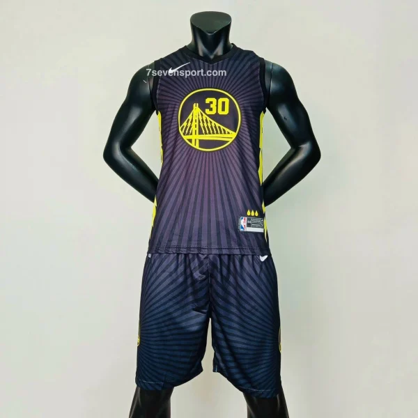 ست بسکتبالی گلدن استیت مشکی زرد - سون اسپرت