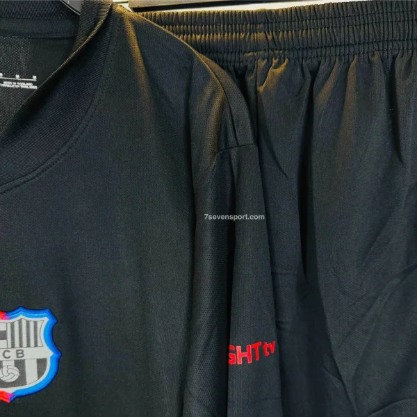 کیت آستین بلند بارسلونا مشکی دوم 2025 - سون اسپرت