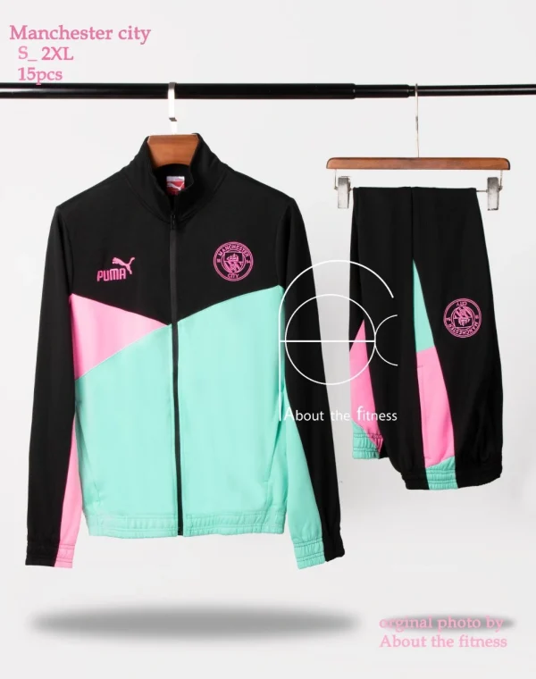 سویشرت و شلوار منچستر سیتی مشکی فیروزه‌ای - سون اسپرت