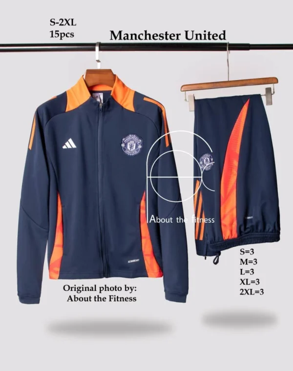 سوییشرت و شلوار منچستر یونایتد سرمه‌ای نارنجی - سون اسپرت