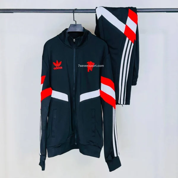 سوییشرت و شلوار منچستر یونایتد مشکی سفید - سون اسپرت