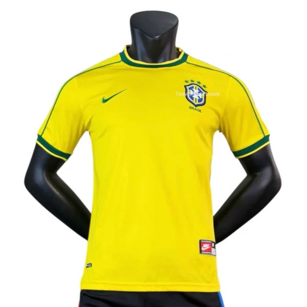 تیشرت پلیری کلاسیک برزیل 1998 زرد - سون اسپرت