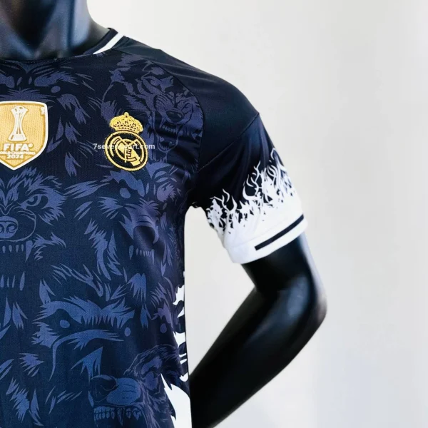 کیت رئال مادرید ولف مشکی سفید کانسپت 2025 - سون اسپرت