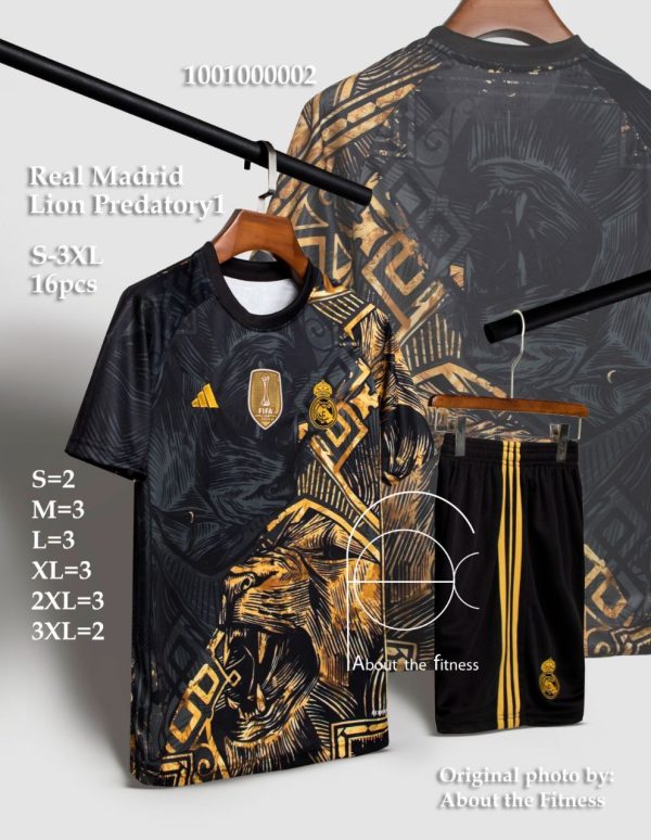 کیت رئال مادرید پردیتور 1 کانسپت مشکی طلایی 2025 - سون اسپرت