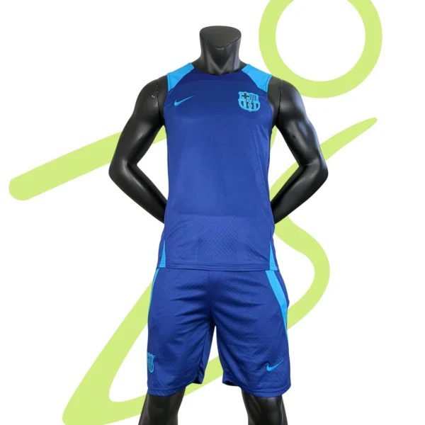 رکابی شلوارک بارسلونا سرمه‌ای فیروزه‌ای - سون اسپرت