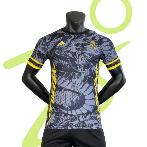 کیت پلیری رئال مادرید دراگون مشکی طلایی 2025 - سون اسپرت