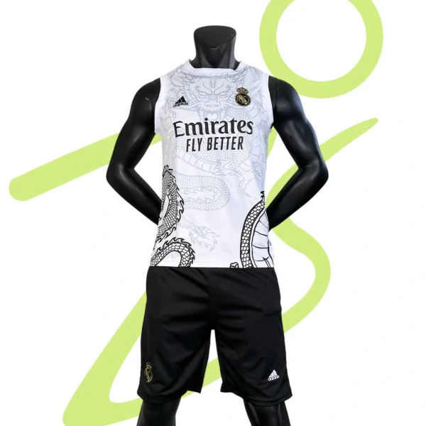 رکابی شلوارک رئال مادرید دراگون سفید - سون اسپرت