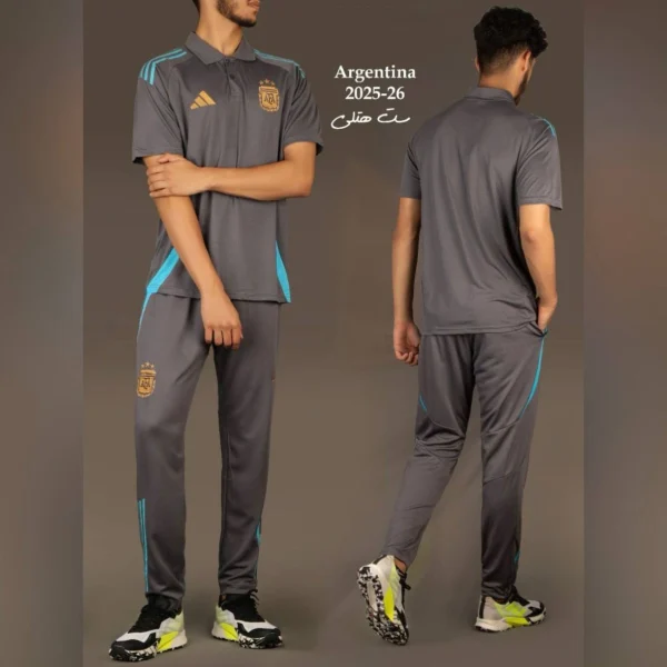 ست هتلی و شلوار آرژانتین طوسی 2026 - سون اسپرت