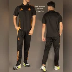 ست هتلی و شلوار رئال مادرید مشکی نارنجی 2026 - سون اسپرت