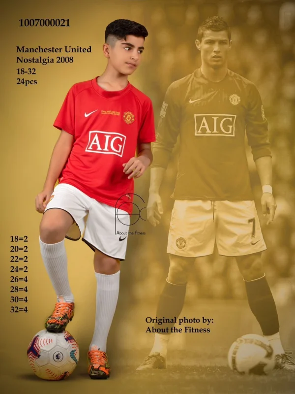 کیت بچگانه کلاسیک منچستر یونایتد قرمز 2008 - سون اسپرت