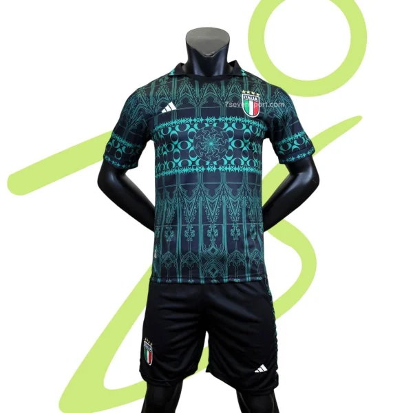 کیت ایتالیا Enraving مشکی سبز 2025 - سون اسپرت