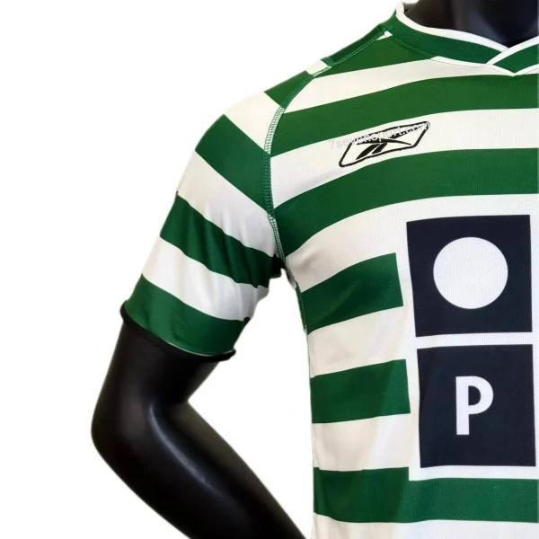 تیشرت پلیری کلاسیک اسپورتینگ لیسبون 2001 سفید سبز - سون اسپرت