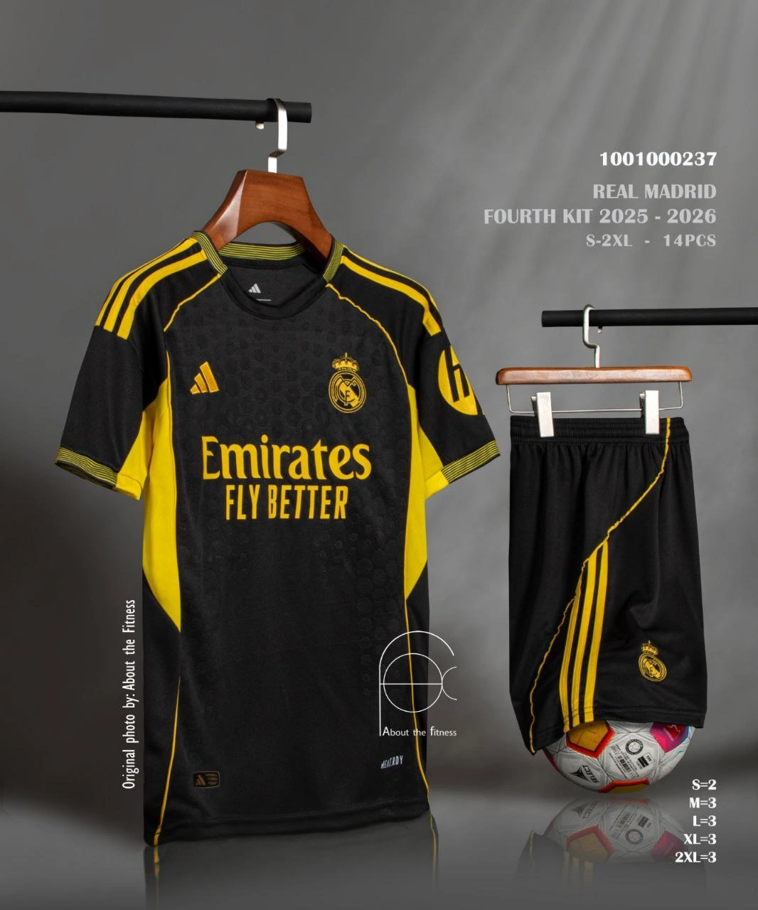 کیت رئال مادرید چهارم مشکی 2026 - سون اسپرت